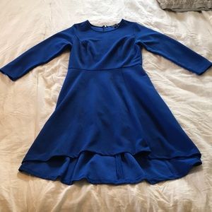 The Limited 3/4 sleeve blue high low dress